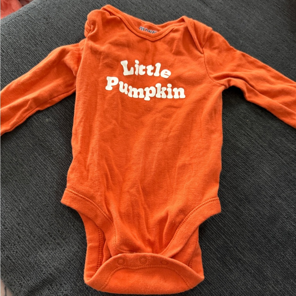 Old Navy Orange 'Little Pumpkin' Bodysuit